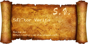Sátor Verita névjegykártya